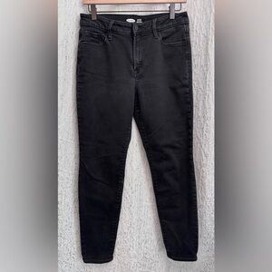 Old Navy Rockstar Super Skinny Jeans Built-In Warm Lined Black Size 8